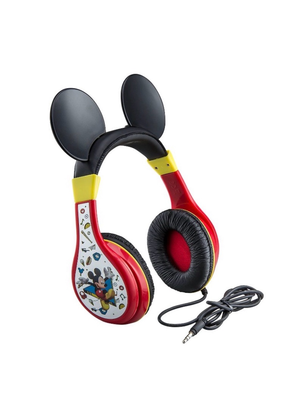 NIB eKids Disney Mickey Mouse Wired Headphones for Kids, Over Ear Headphones